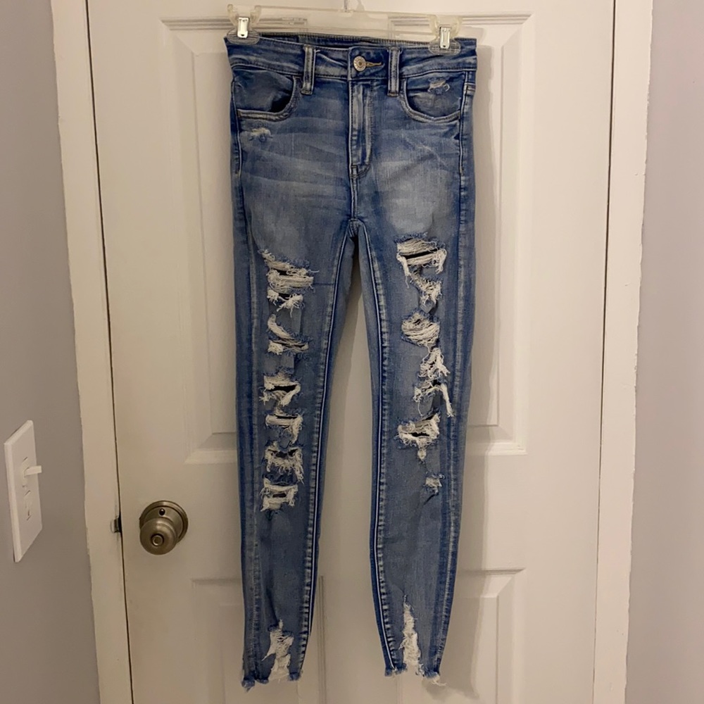 Light Wash Short Skinny Jeans